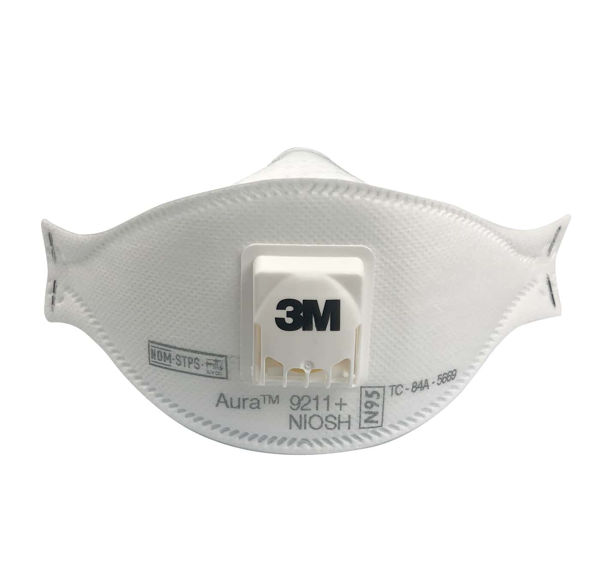 圖片 3M™ Aura™ 9211+ N95 拋棄式帶閥防塵口罩  (10 個/盒)