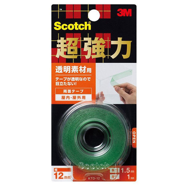 圖片 3M™ 思高™  KTD-12 超強力雙面膠貼 - 透明材料用