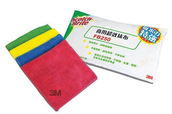 圖片 3M™ FB250-10 思高商用裝加厚吸水去油微纖抹布 (10條裝)