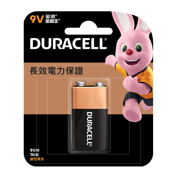 圖片 DURACELL - 金霸王9伏特鹼性電池1粒(原裝正貨)(9V-1)